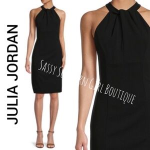 Julia Jordan Sleeveless Black Sheath Dress JJ38387 Size 10